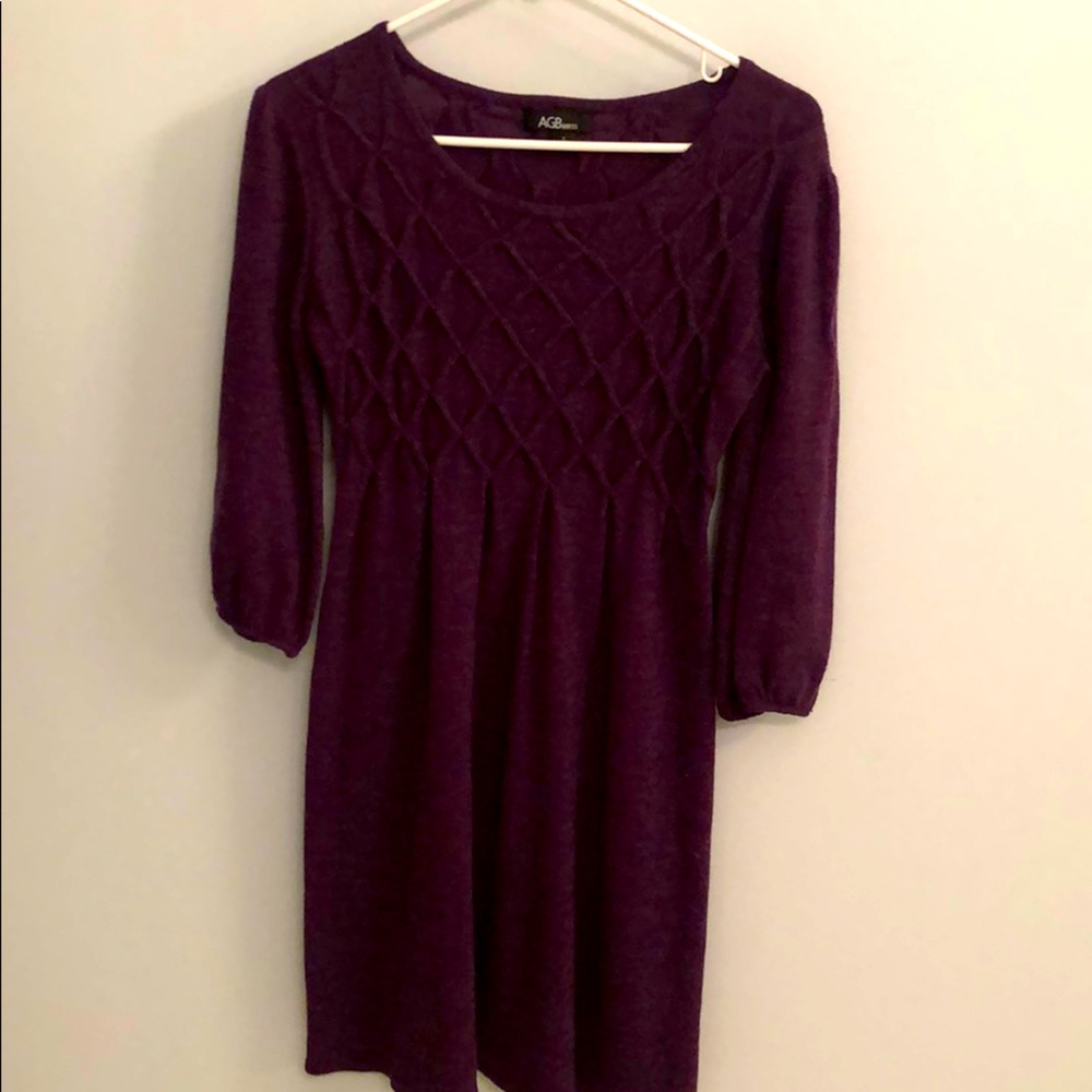 Purple sweater dress